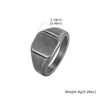 Brushed Square Signet Ring, Stainless Steel 11.8mm Wide Band for Men, Size 7-12 Chunky Finger Ring Anniversary Gift for Him - Image 7