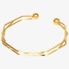 1pc Classic Stainless Steel Brief Metal Texture Bangle Terror Eyes Metallic Ball Opening Adjustable Bangles For Women Gift - Image 32