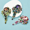 Crystal Flower Brooch Pin in Pink Brown or Purple - Image 5