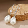 Temperament Simple Water Drop Shape Simulation Freshwater Pearl Drop Earrings Female Pearl Earrings - Image 1
