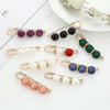 Imitation Pearl and Rhinestone Safety Pin Brooch with Multiple Designs - Image 1
