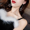 Crystal Rhinestone Hollow Five-pointed Star Hanging Drop Earrings for Women Jewelry Gifts - Image 6