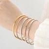 3 Pieces/lot Stainless Steel Bracelet Bangles For Women Simple Style Gold Plated Women's Bracelets Bangle - Image 4
