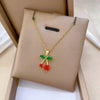 Colorful Bling Cubic Zirconia Pendant Stainless Steel Necklace Neck Chain Shiny Jewelry For Women Gift - Image 7