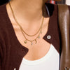 Zircon Water Drop Sun Star Evil Eye Pendant Necklace For Women Gold Plated Stainless Steel Necklace Jewelry - Image 4