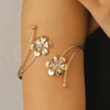 Ftcy Upper Arm Bracelet for Women Butterfly Flower Cuff Bangle Bracelet Gold Color Boho Jewelry - Image 2