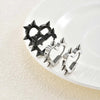 Creative Gothic Punk Rivet Heart Hoop Earrings, Stainless Steel Geometric Piercing Earrings, Unique Cool Jewelry for Party - Image 3
