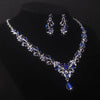 High end atmospheric necklace earring set, wedding bride accessories, wedding dress set, blue, purple, red necklace earrings, bi - Image 4