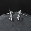 Silver Color Zircon Star Detachable Stud Earrings for Women Punk Jewelry Personality Silver Needle Accessories - Image 3
