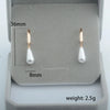 Women Simulated Pearl Jewelry Rose Gold Color Drop Earrings S M L - Image 7