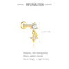 1PC Silver Tassel Chain Eight Pointed Stars Moon Earrings For Women Horse Eye Geometric Zircon Earring - Image 27