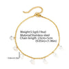 Gold Ankle Bracelets for Women, Cubic Zircon Water Drop Tassel Anklet Stainless Steel Summer Beach Foot Jewelry - Image 6