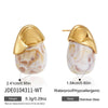 Ball Pendant Earrings Stainless Steel Gold Plated Jewelry Gift Ring Hoop Earrings For Women - Image 8