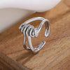 Ventfille Silver Waterdrop Open Line Cross Ring For Female Unique Design Jewelry Gift - Image 19