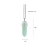 Point Pillar Bullet Hexagonal Column Necklace Stone Quartz Crystal Chakra Pendant Necklace for Women Men with Chain - Image 16
