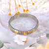 316L Stainless Steel CZ Crystal Elasticity Chain Bracelets For Women Gold Plated Jewelry - Image 5