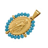 Virgin Mary Pendant Necklace with Colorful Beaded Stainless Steel Chain - Image 21