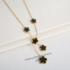 Stainless Steel Laser Five Leaf Flower Petal Adjustable Clover Bracelet Classic for Woman Girl Jewelry Party Gift - Image 27