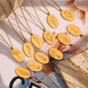 Stainless Steel Month Pendant Necklace in Gold-Tone - Image 17