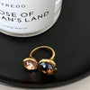 Geometric Open Ring with Contrasting Clear Stone Details - Image 2
