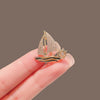 Small Sailboat Brooch Pins for Women Men Unisex Rhineston Zircon Lapel Pins Successful Badge Party Suit Jewelry Gifts - Image 6