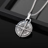 Retro Viking Compass Pattern Round Pendant Necklace Men's Necklace Necklace Nautical Compass Pendant Accessories Jewelry - Image 4