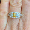 Novel Finger Rings Women Bright Yellow Zirconia Jewelry for Engagement Wedding Band Accessories - Image 5
