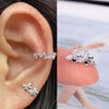 Adjustable Ear Cuff No Piercing with Cubic Zirconia Butterfly and Flower Designs - Image 8