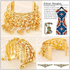 Indian Ethnic Golden Metal Bells Tassel Upper Arm Bangles Cuff Bracelet Armlet Armband Women Belly Dance Accessories - Image 5