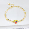 Venezuela Colombia Mexico Flag Cuban Chain Bracelet for Women Men Enamel Country Map Heart Charm Bracelet Patriotic Jewelry Gift - Image 8
