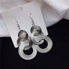 European Statement Round Drop Earrings for Women Party Metal Wire Wrapping Circle Dangle Earrings Vintage Long Geometry Jewelry - Image 5