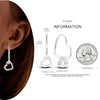 Silver Hoop Earrings For Woman Zircon Heart Shape Star Eardrop Earring Jewelry - Image 12