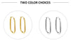 Two-Piece Clip-On Hoop Earrings with Oval Profile - Image 17