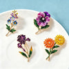 12 Birthday Flower Brooches For Women Unisex Beautiful Enamel Flowers Party Casual Brooch Pins Jewelry Gifts - Image 3