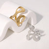 Stainless Steel Irregular Wave Rings for Women Men Creative Gold Color Adjustable Opening Ring Female Statement Jewelry Gifts - Image 33
