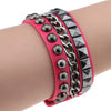 Purple Goth Bracelets For Women Punk Boho Emo Spike Rivets PU Leather Charm Bracelet Cuff Bangles Festival Jewelry Party Gifts - Image 9