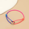 Simple Unisex Bracelet 3 Metal Round Circle Accessory Adjustable Men's Rope Bracelet for Women Jewelry Gifts - Image 20