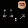 2pcs Clear Surgery Bioflex Nose Rings Belly Rings Septum Eyebrow Lip Cartilage Earring Industrial Plastic Piercing Jewelry - Image 33