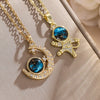 2Pcs/Set Planet Universe Moon Series CZ Pendant Necklace Sliver Gold Color Titanium Steel Chain Choker Jewelry Gift - Image 4