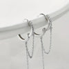 Silvery Tassel Hoop Pendant Earrings, Jewelry, Birthday Gift For Women - Image 6