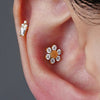 Titanium 16G Mini Sunflower Cartilage Earring Dainty Flower CZ Helix Conch Earlobe Piercing Labret Stud - Image 6
