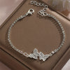Silver Sparkling Bracelets for Women Korean Gypsophila Double Layered Adjustable Bracelet Party Jewelry - Image 12