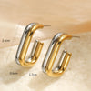 Jewelry Silver/Gold Color Stainless Steel Hoop Earrings For Women Birthday Gift - Image 13