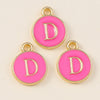 10pcs Rose Red Color Cute Double Sided Mini Alphabet 26 Letters Charm Pendants for Name Jewelry Necklace Bracelet Earring - Image 29