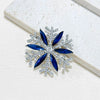 Women‘s Brooch Crystal Snowflake Lapel Pins for Men Blue CZ Rhinestone Suit Clothes Badge Jewelry Accessories - Image 6