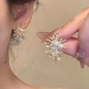 Sparking Snowflake Earrings For Women Shiny Zircon Imitation Pearl Firework Earring Christmas Year Party Jewelry - Image 17