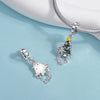 Silver Christmas Bell Charms Snowflake Reindeer House Bead Snowman Pendant Fit Bracelet Necklace Jewelry - Image 4