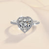 Silver Zircon Adjustable Engagement Rings For Women Wedding Elegant Jewelry Ladies Accessories Gifts - Image 1