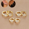 6/8/10mm Stainless Steel Zircon Flower Hoop Earring Small Gold Color Circle Hoops Huggie Piercing Earring Jewelry - Image 1