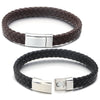 Braided Leather Alloy Magnetic Buckle Bracelet Men Jewelry Charms Design Simple Leather Bracelet For Women Men Jewelry Gift - Image 3